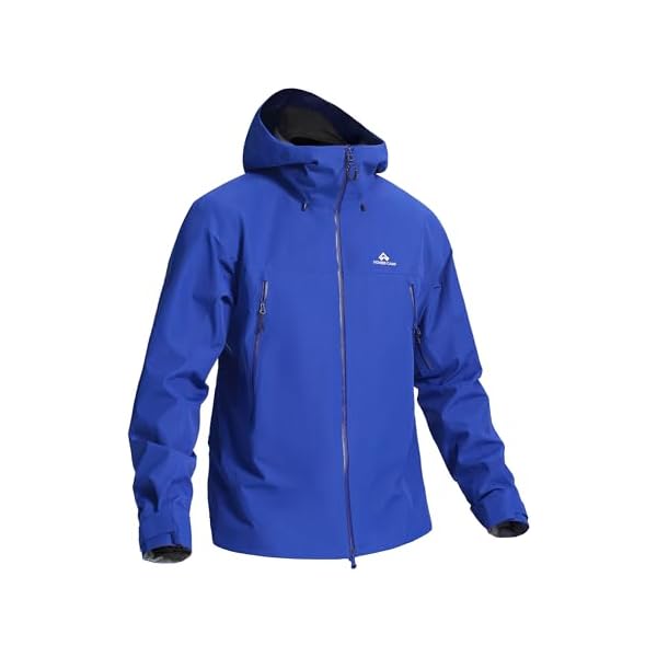 Men’s 3L Waterproof Rain Jacket Windbreaker Shell Jacket Raincoat with Hood Durable Outdoor Hiking Ski