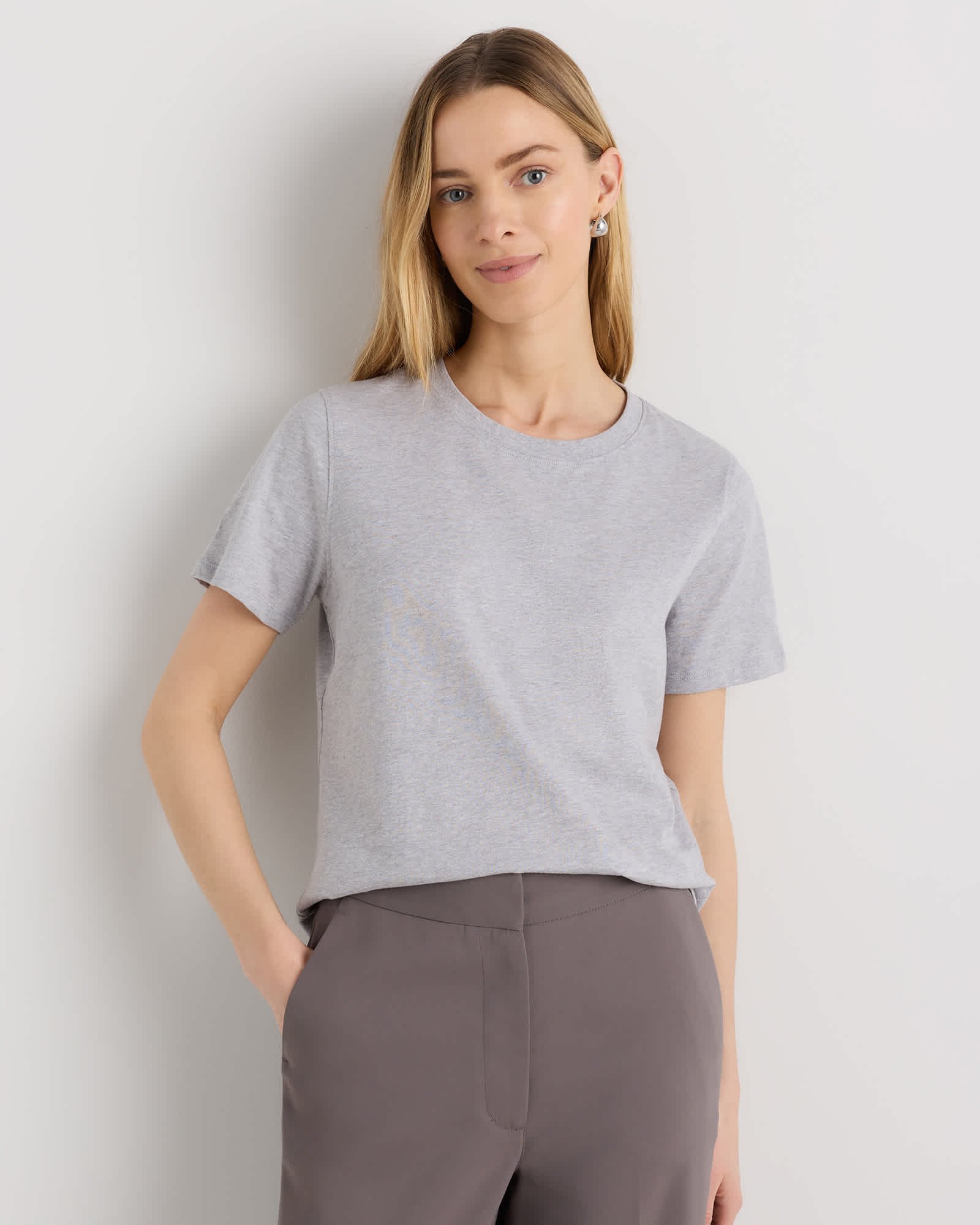 100% Cotton Boxy Crewneck Tee — Primary image 100% Cotton Boxy Crewneck Tee