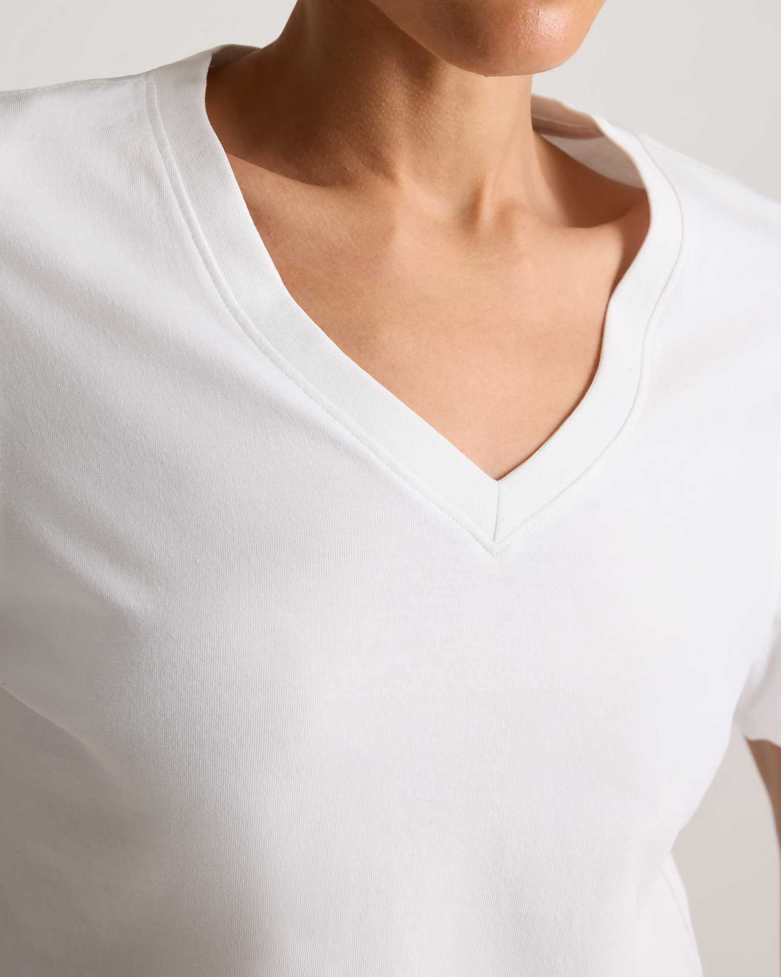 100% Cotton Boxy V-Neck Tee — Gallery image 100% Cotton Boxy V-Neck Tee
