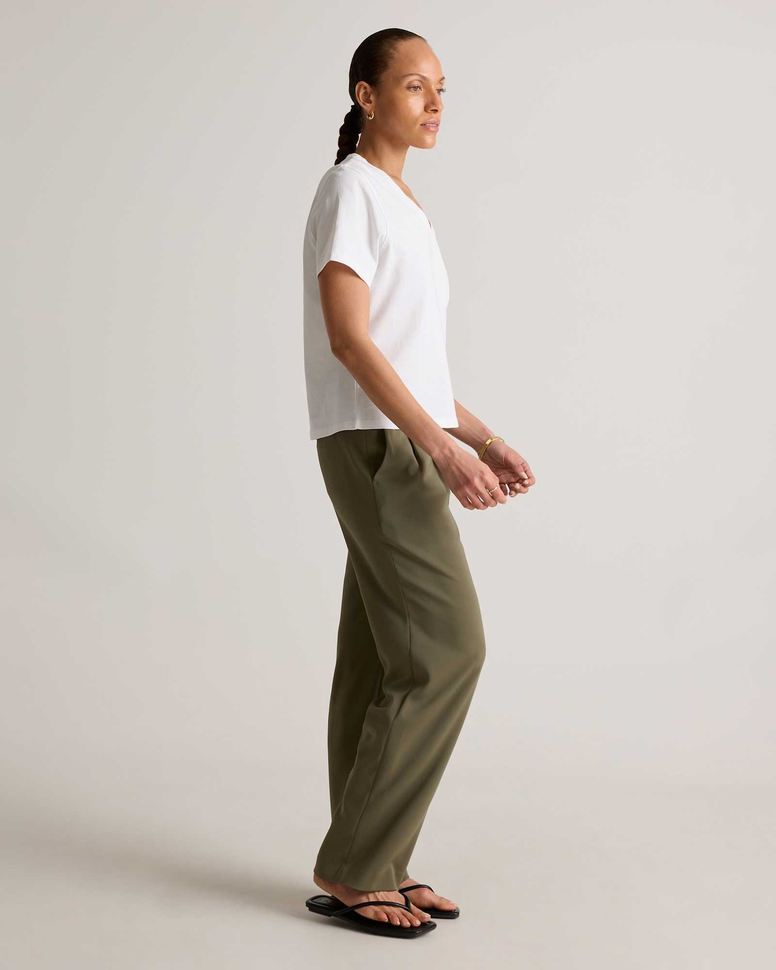 100% Cotton Boxy V-Neck Tee — Gallery image 100% Cotton Boxy V-Neck Tee