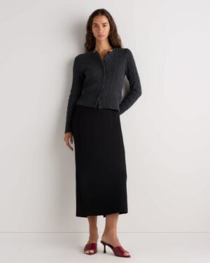 100% Cotton Cable Crew Cardigan