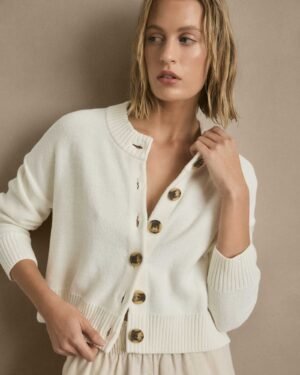100% Cotton Cropped Cardigan