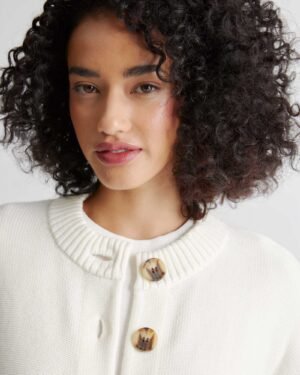 100% Cotton Cropped Cardigan