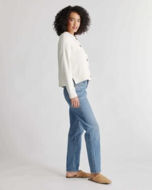 100% Cotton Cropped Cardigan