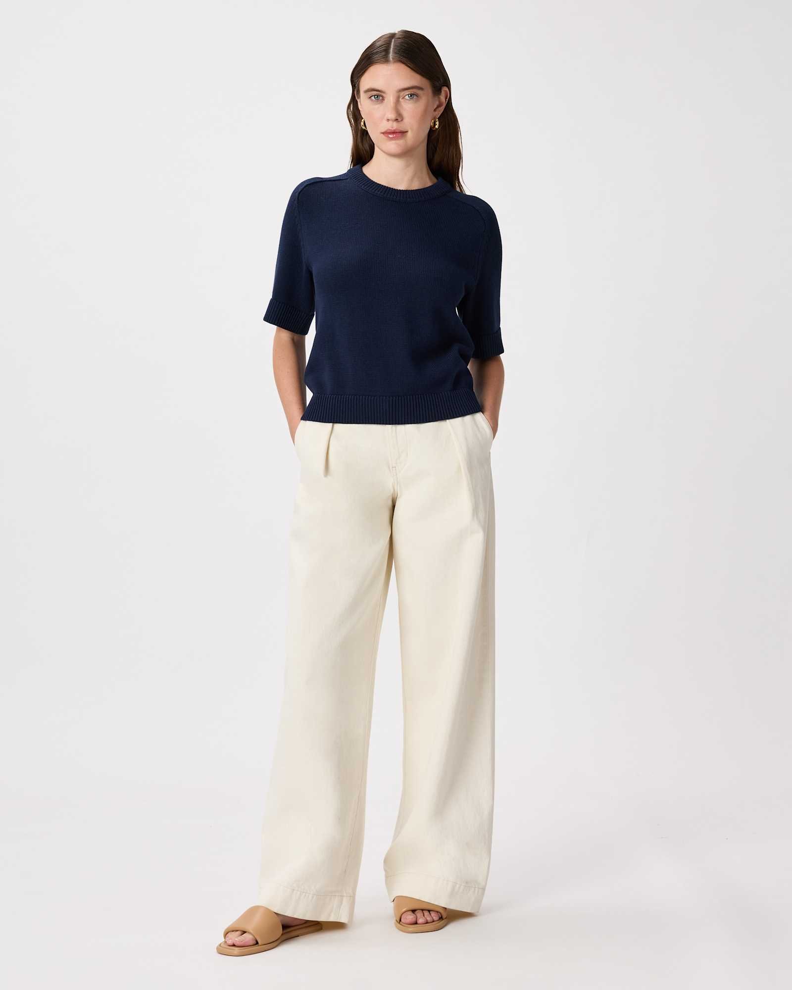 100% Cotton Sweater Tee — Gallery image 100% Cotton Sweater Tee