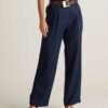 100% Linen Pleated Trouser — Petite