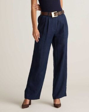 100% Linen Pleated Trouser — Petite
