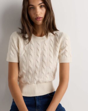 Cashmere Cable Tee