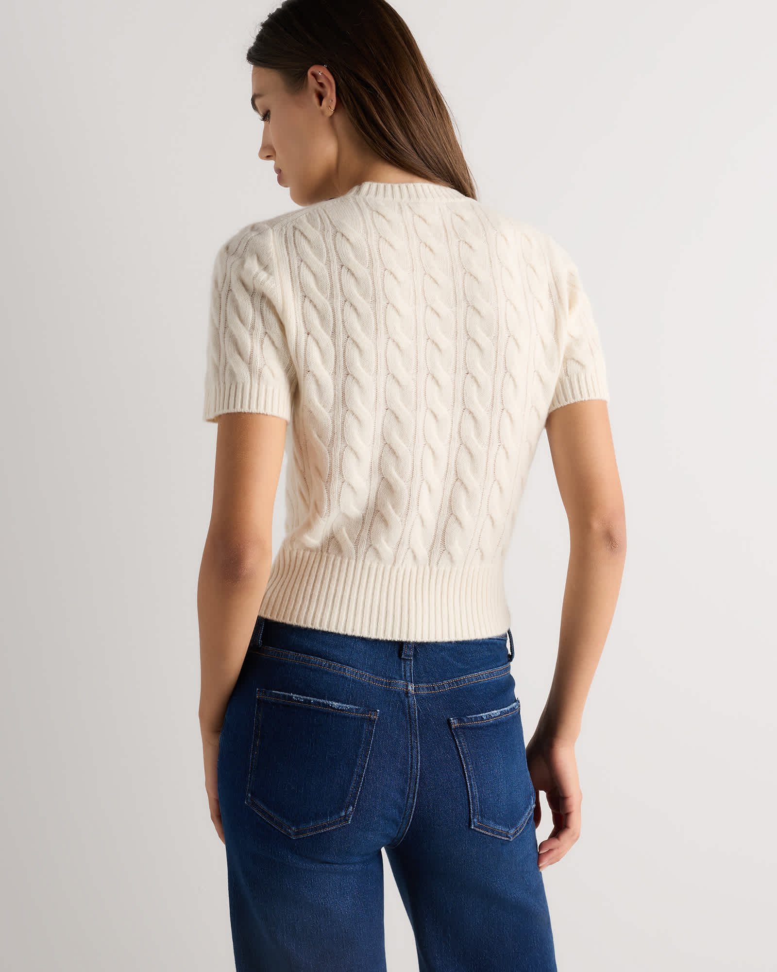 Cashmere Cable Tee — Gallery image Cashmere Cable Tee