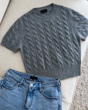 Cashmere Cable Tee