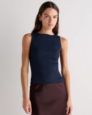 Cotton Cashmere Ribbed Tank — Petite