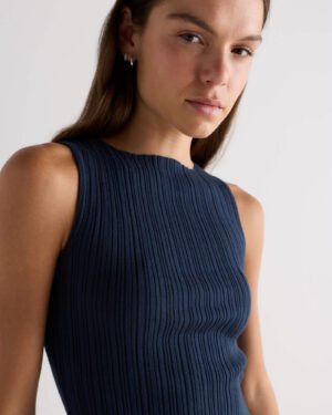 Cotton Cashmere Ribbed Tank — Petite