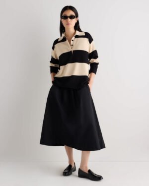 Cotton Cashmere Rugby Polo Sweater