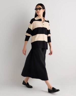 Cotton Cashmere Rugby Polo Sweater