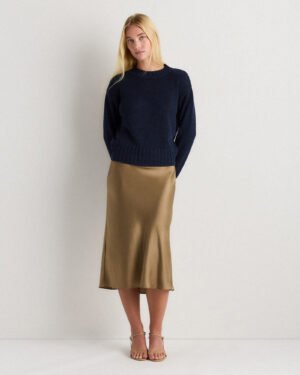 Cotton Linen Relaxed Crew Sweater
