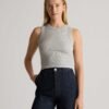 Cotton Micro-Rib Cropped Cutaway Tank