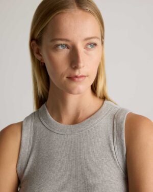 Cotton Micro-Rib Cropped Cutaway Tank
