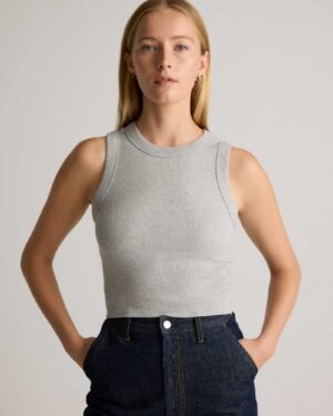 Cotton Micro-Rib Cropped Cutaway Tank
