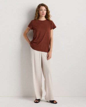 Cotton Modal Crewneck Swing Tee