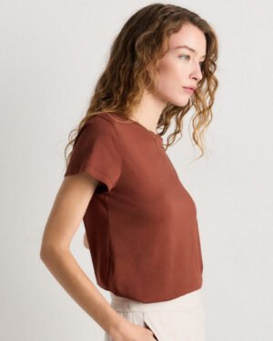 Cotton Modal Crewneck Swing Tee