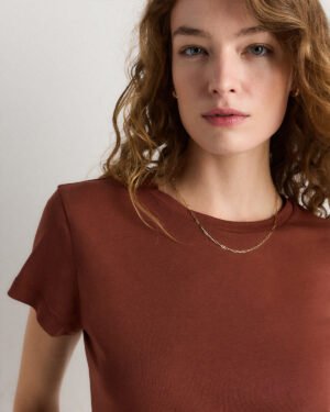 Cotton Modal Crewneck Swing Tee