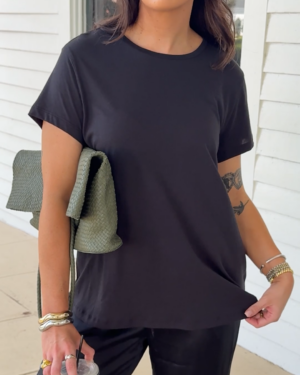 Cotton Modal Crewneck Swing Tee