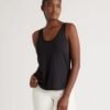 Cotton Modal Double Scoop Neck Tank