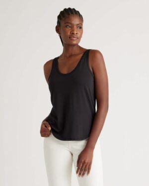 Cotton Modal Double Scoop Neck Tank