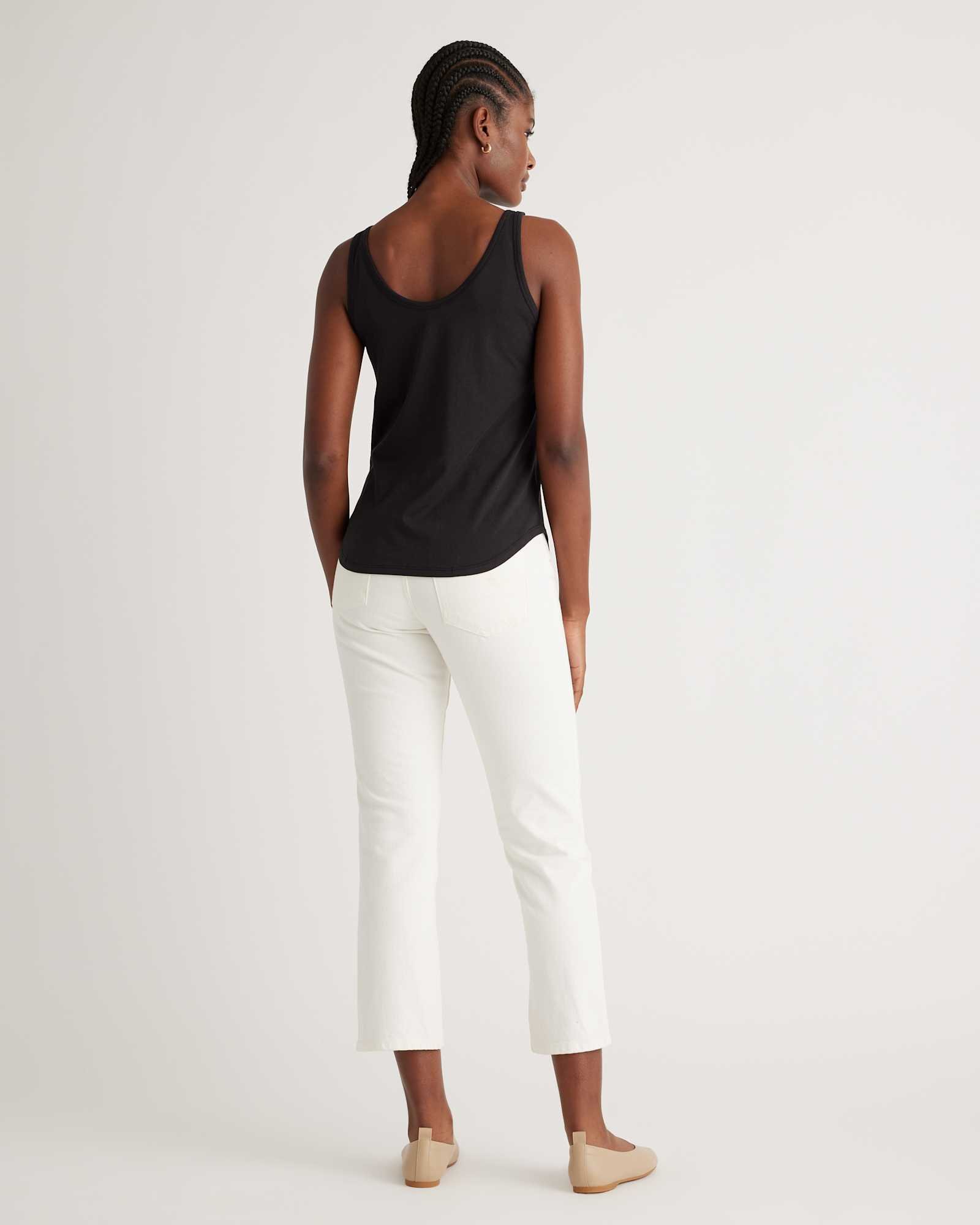 Cotton Modal Double Scoop Neck Tank — Gallery image Cotton Modal Double Scoop Neck Tank