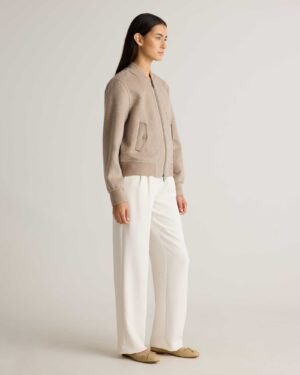 Double-Faced Merino Wool Bomber Jacket