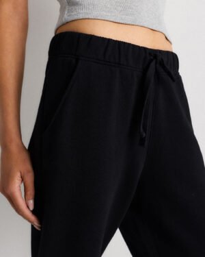French Terry Cropped Wide Leg Pants