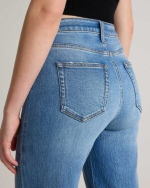 High-Rise Stretch Relaxed Straight Jeans
