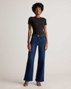 High-Rise Stretch Wide Leg Jeans