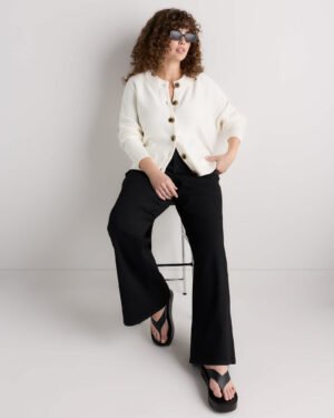 High-Rise Stretch Wide Leg Jeans — Plus Size