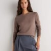 Lightweight Cotton Cashmere Crew Sweater