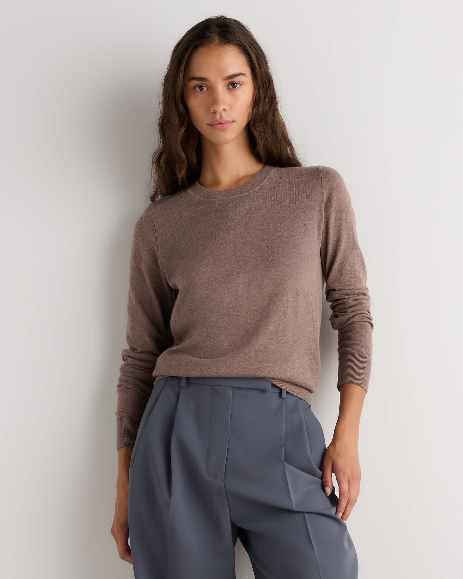 Lightweight Cotton Cashmere Crew Sweater — Primary image Lightweight Cotton Cashmere Crew Sweater