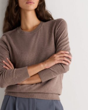 Lightweight Cotton Cashmere Crew Sweater