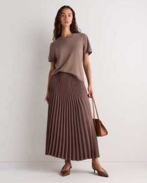 Lightweight Cotton Cashmere Relaxed Sweater Tee — Petite