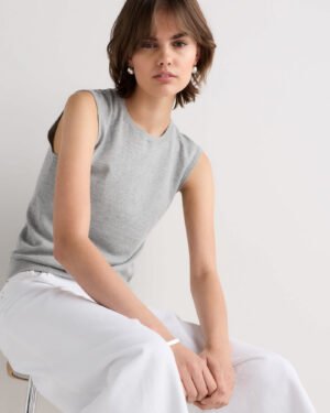 Lightweight Cotton Cashmere Sweater Shell