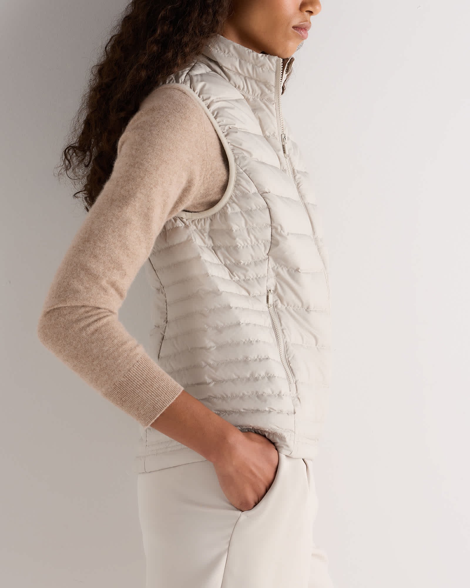 Lightweight Down Packable Puffer Vest — Gallery image Lightweight Down Packable Puffer Vest