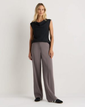 Matte Drape Cowl Neck Tank — Petite