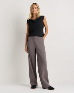 Matte Drape Cowl Neck Tank — Petite
