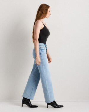 Mid-Rise Stretch Relaxed Straight Jeans