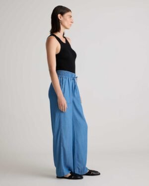 Pull-On Lyocell Chambray Pants