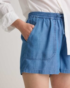 Pull-On Lyocell Chambray Short