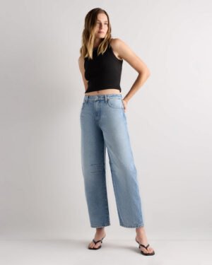 Rigid Darted Barrel Jeans