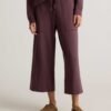 Soft Fleece Cropped Wide Leg Pants