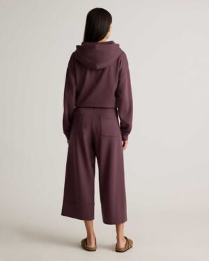 Soft Fleece Cropped Wide Leg Pants