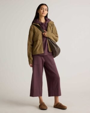 Soft Fleece Cropped Wide Leg Pants