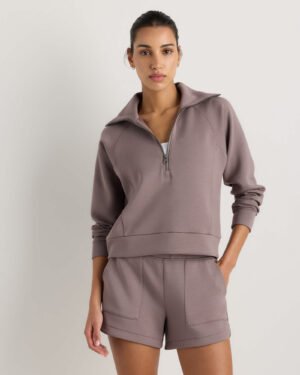 Soft-Knit Half Zip Sweatshirt